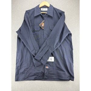 Dickies Long Sleeve Shirt Mens XL Button Up‎ Work Utility Chest Pockets NWT